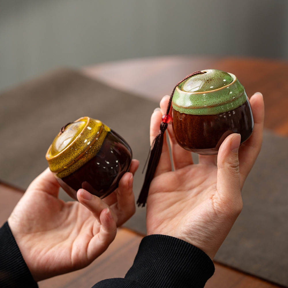 Picture of Tea Packaging Private Collection Wooden Box 8 Small Ceramic Empty Gift Box Wood Grain Pu 'er Jin Junmei Tea Big Buddha Longjing Tea
