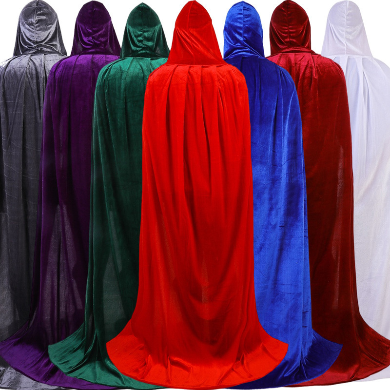 Halloween Cape Gold Velvet Multi-Color Cape Witch Witch Wizard Cape Kidsren Adult Gold Velvet Cape