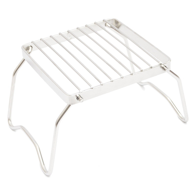 Outdoor Portable Mini Folding Stainless Steel Hob Bracket Grill Set Pot Rack Grill Plate Bracket Grill Net Small