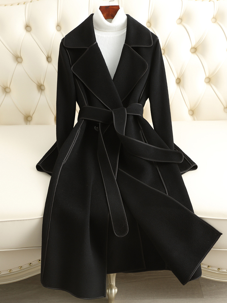Picture of Double-Sided Cashmere Outwear for Women Mid-Length 2025 Autumn and Winter New 100% Wool Outwear Outwear for Women Wholesale