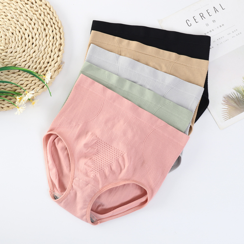 Picture of Graphene Honeycomb Seamless Seamless Breathable Women's High Waist Tummy Lifting Buttocks Shaping Briefs Underwear for Women