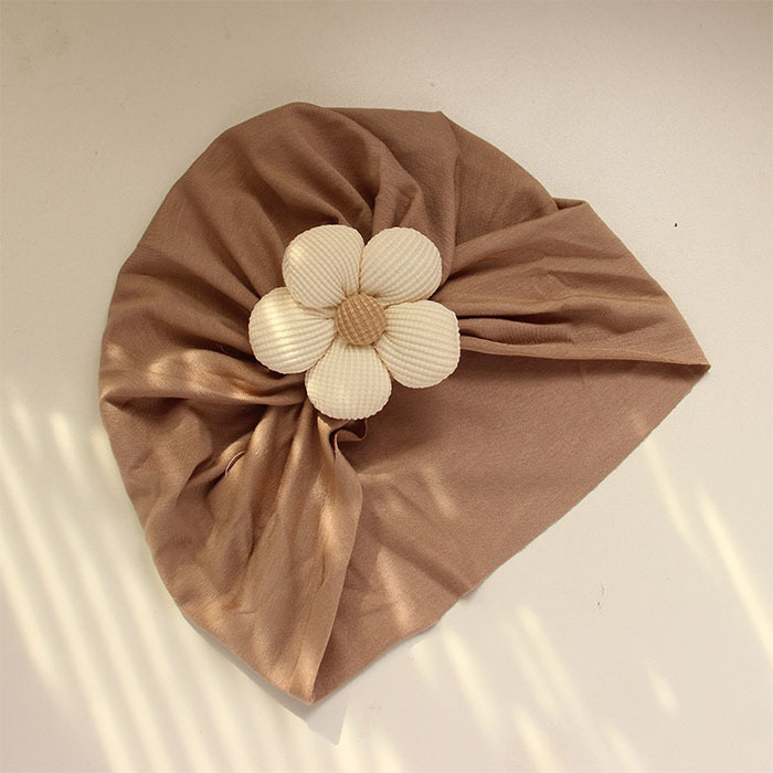 Picture of Cross-border Cute Flower Newborn Baby Fetal Cap Newborn Baby Girl Socks Spring Autumn Summer Hat 0-12 Months