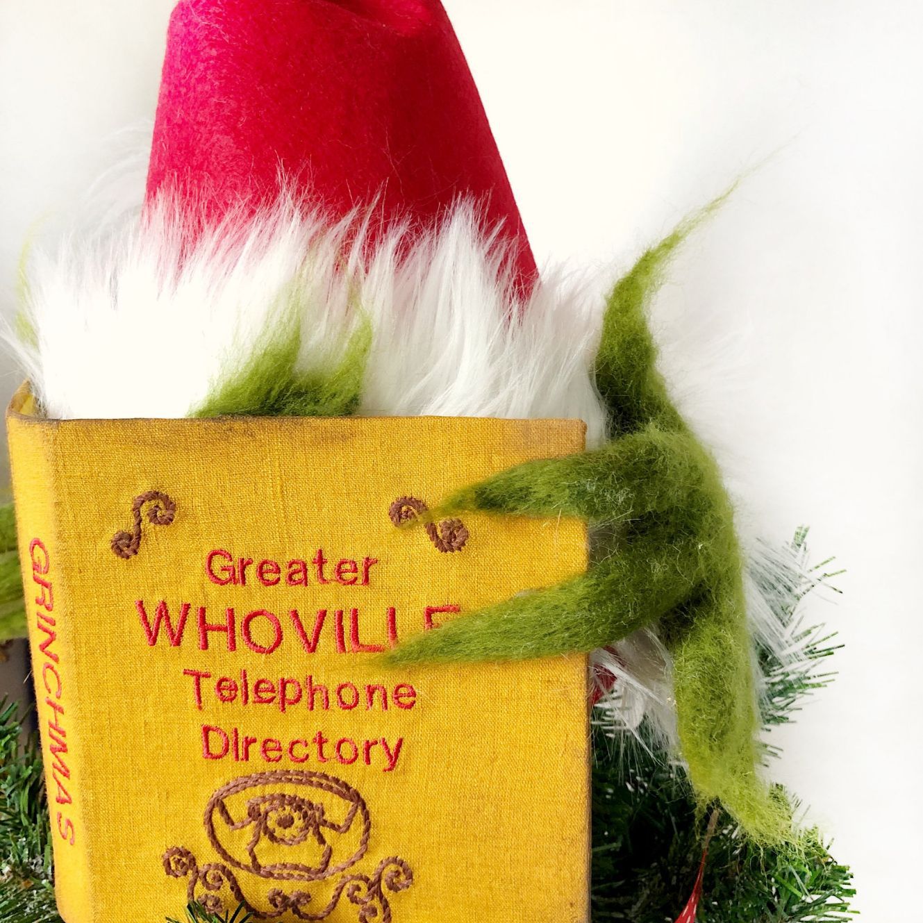 Picture of Christmas tree Topper Christmas geek style decoration furry green arm cross-border new product