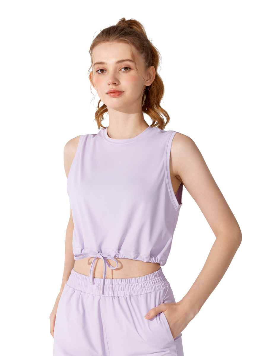 Picture of Internet Celebrity Fitness Clothes Sports Top Yoga Vest Fitness Sports Short-sleeved Women's T-shirt Breathable Loose Running Summer