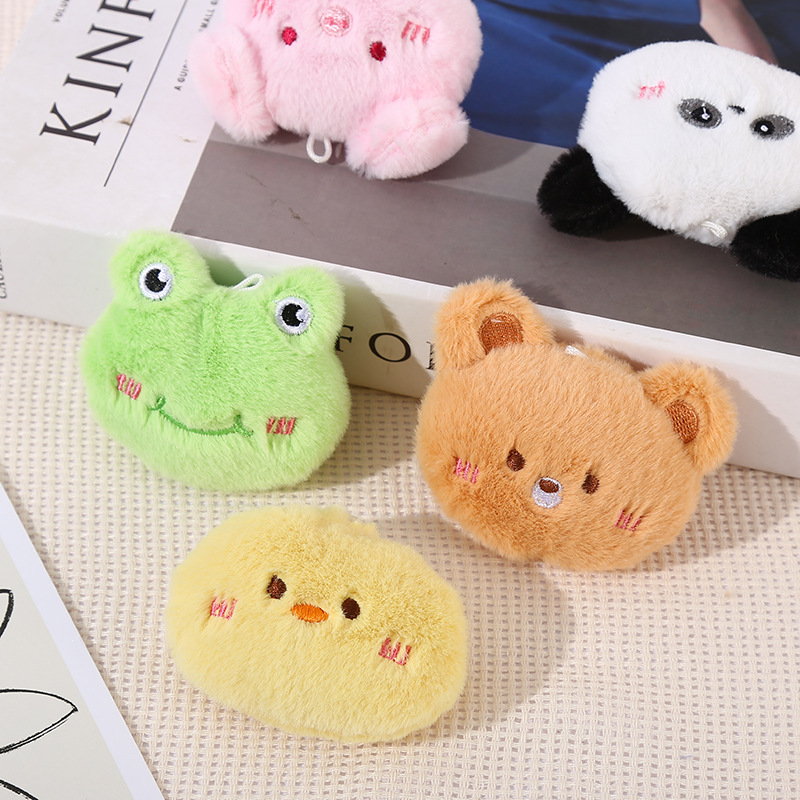 Picture of Cartoon Plush Brooch Cute Bear Doll Frog Cat Rabbit Bag Hanging Ornaments diy Clothing Accessories