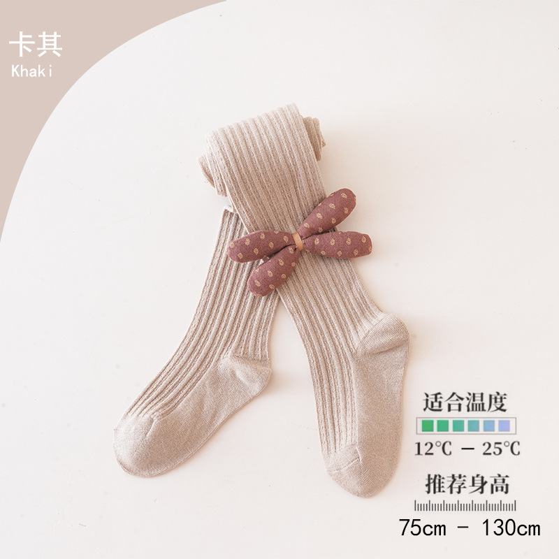 Picture of 0-10 years old children's pantyhose wholesale spring and autumn girls' pantyhose Class a cotton dragonfly wings knot children's pantyhose
