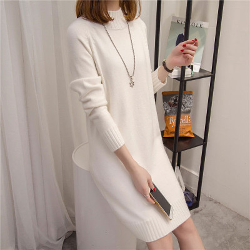 Picture of Sweater 2024 New Autumn and Winter Popular Mid-Length Loose Outer Wear Women's Half Turtleneck Thickeneded Bottoming Shirt