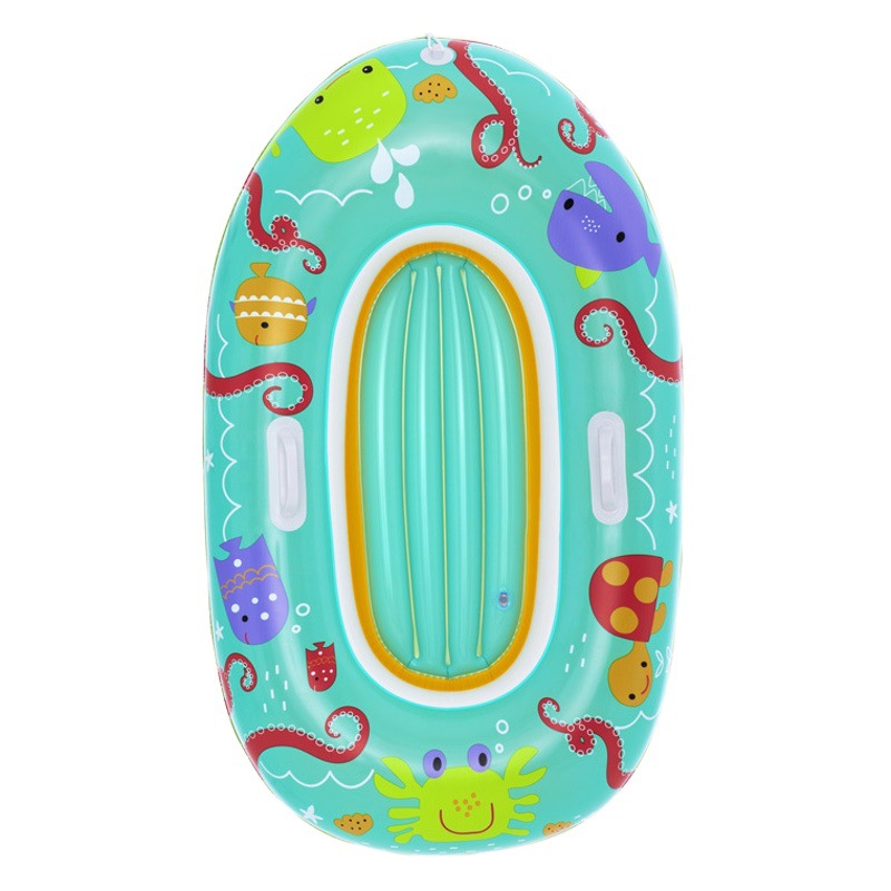 Picture of Inflatable cartoon children's kayak with armrest soft bottom water swimming ring seat type Children's boat 34009