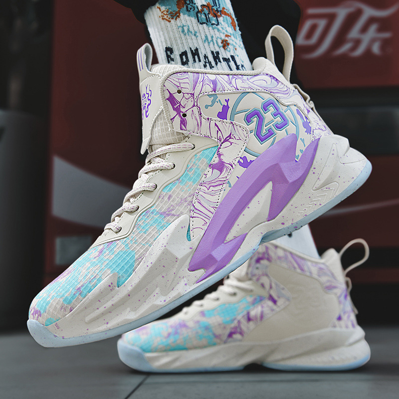 Students and Teenagers Sports Basketball Shoes Big Boys Men's Shoes Training Children's sneaker Practical Shoes Cement Floor Sneakers Men