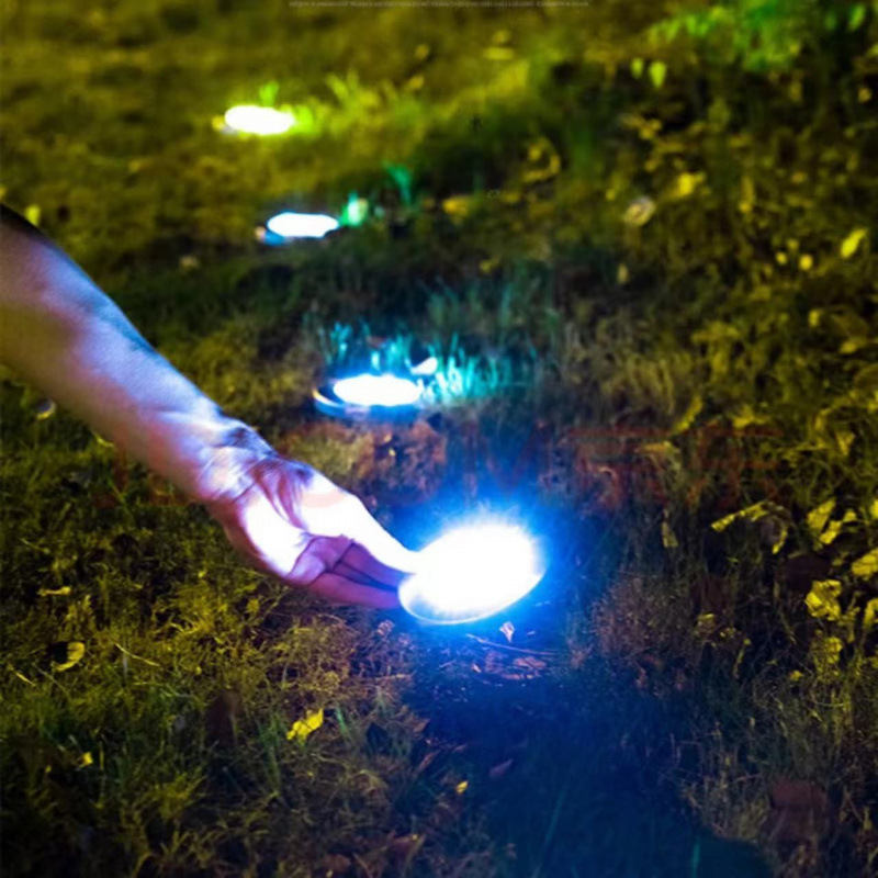Picture of New Solar Underground Lamp Lawn Lamp Solar Floor Lamp Waterproof Outdoor Villa Landscape Home Garden Plug-In