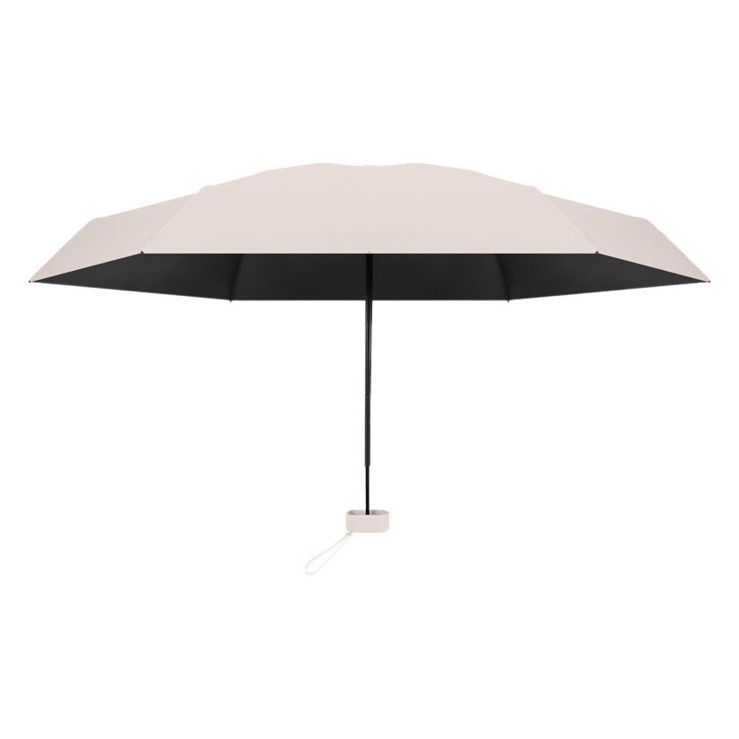 Mini Portable 60% Fold Sunshade Umbrella Thickened Black Rubber Sunscreen UV Card Bag Umbrella Sunny and Rain Dual-Use Sun Umbrella for Women