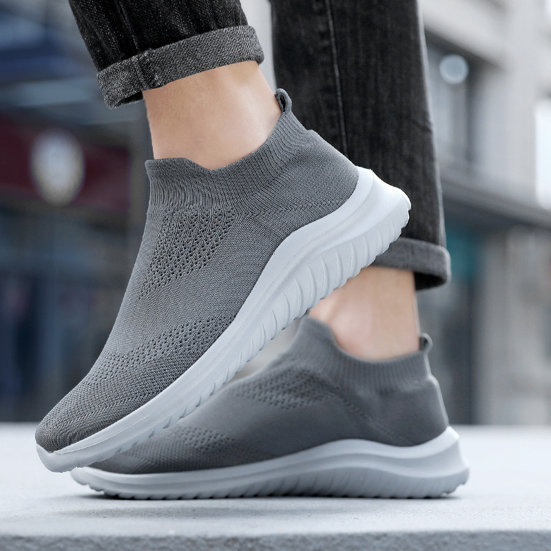Picture of Cross-border plus size Men's Shoes Flying Mesh Sports Casual Shoes Leg Lazy Socks Shoes Couple's Light Running Shoes for Women