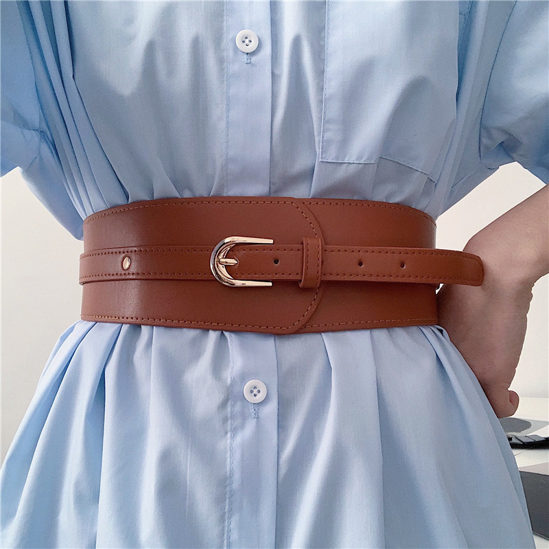 European and American Style Wide Retro Versatile Belt for Women, Suitable for Dresses, Suits, Coats, Waist Decoration, and Outerwear