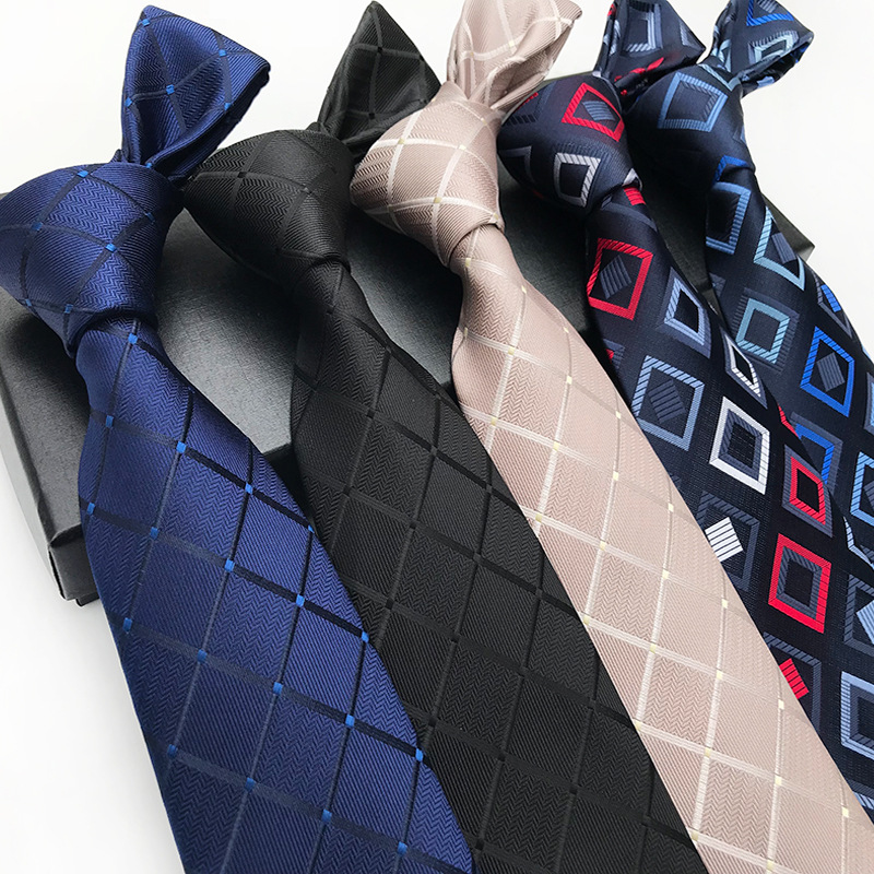 Picture of Factory Ready Supply 2025 New Polyester Jacquard Fashion Plaid Tie Formal Tie