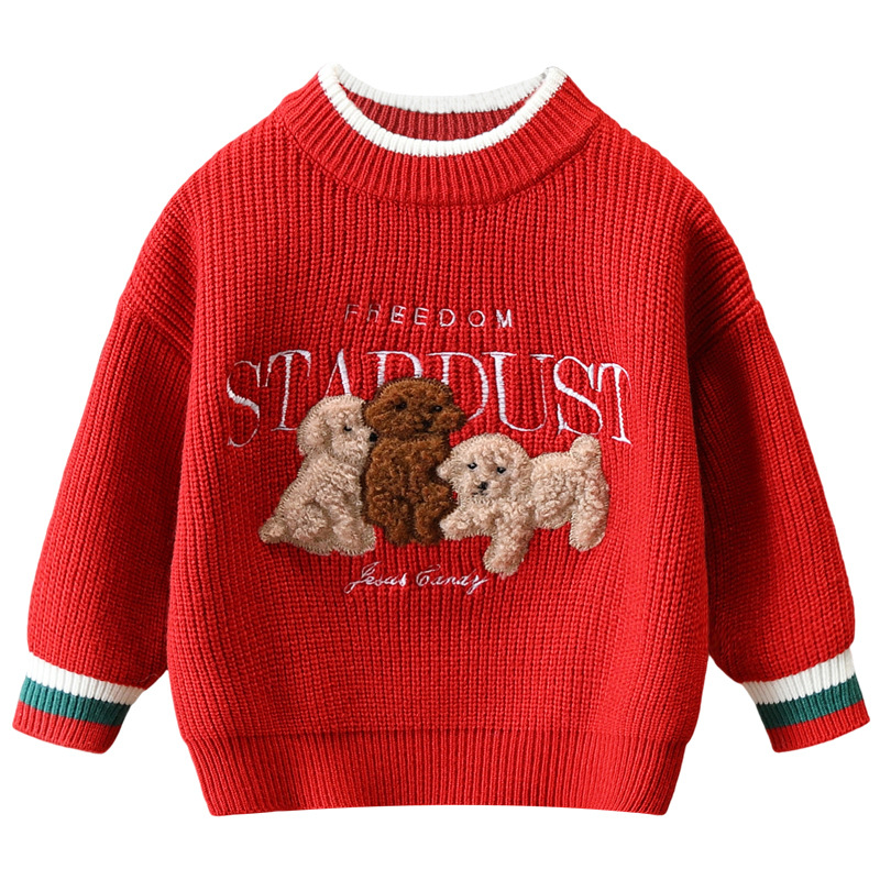 Picture of 4735 Boys' Autumn and Winter Sweaters Children's Thickened Pullover Tops Children's Winter Cartoon Sweaters 2025 Trend
