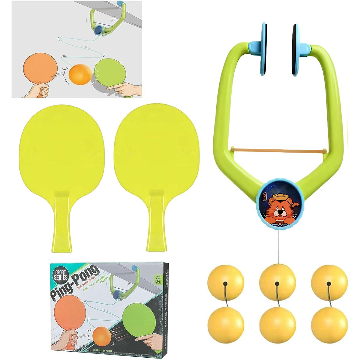 Cross-border Direct Supply for Children Hanging Table Tennis Indoor Door Table Tennis Trainer Sensor Training Hand-eye Coordination
