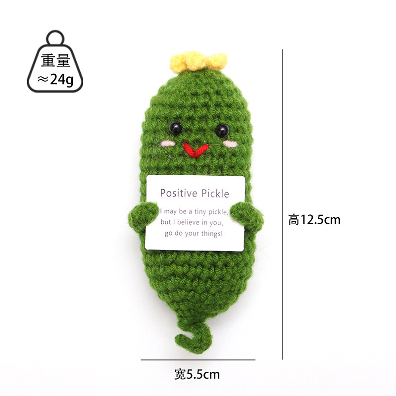 Picture of Cross-Border Hot-Selling Wool Crochet Positive Energy Potato Knitted Wool Cucumber Positive Energy Wool Crocheted Doll Finished Product