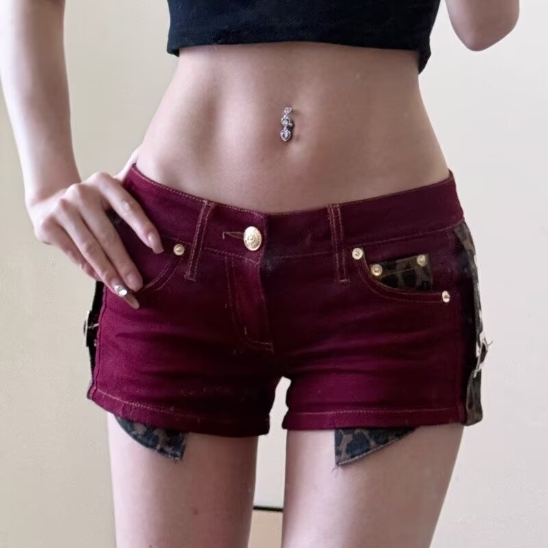 Hot Girl Jeans Women's American Style Retro Stretch Slim High Waist Hot Pants American Style Street Washed Summer Shorts Women