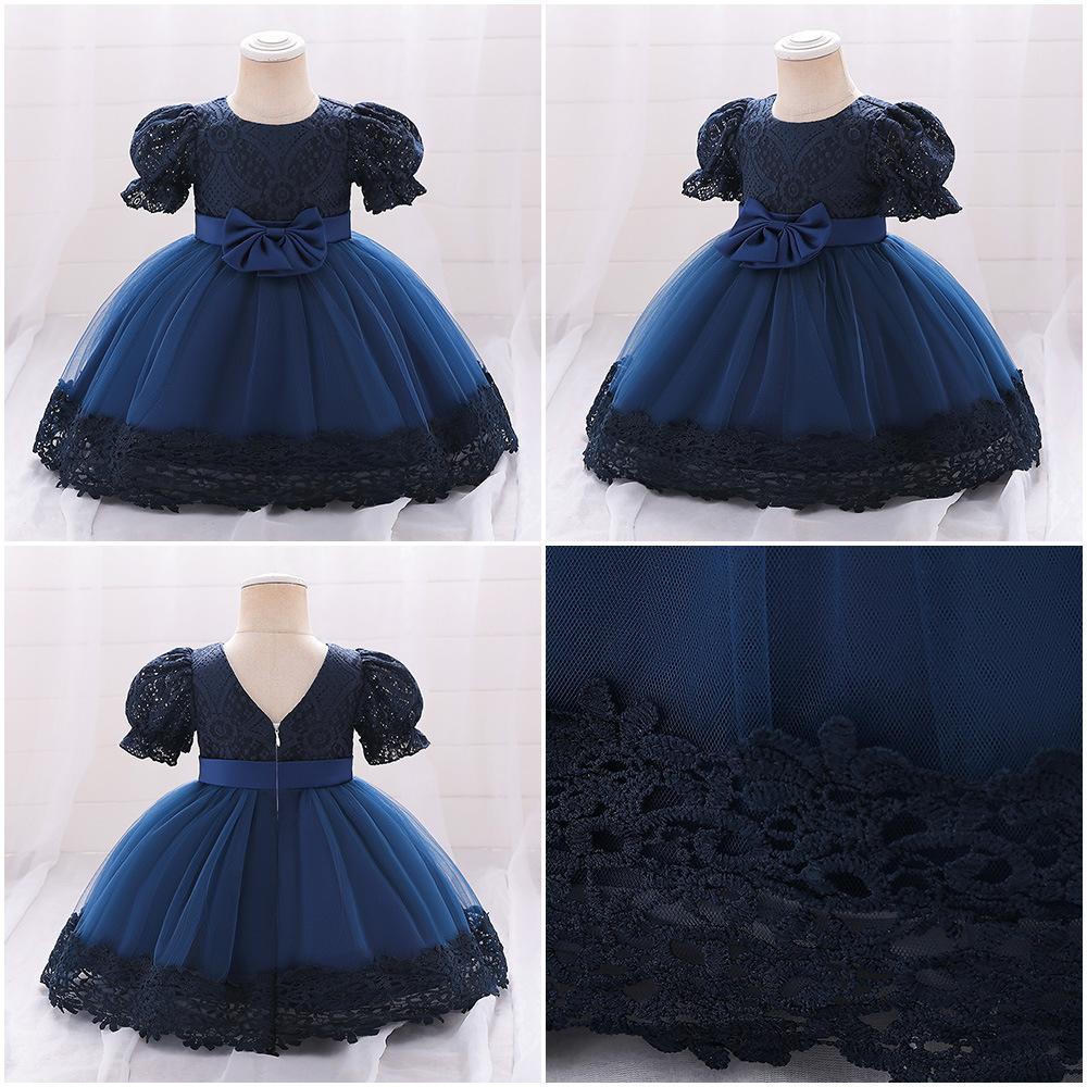 Picture of Amazon New Girls' Dress Embroidered Bow Princess Dress Flower Girl dress Party Dress Kids Dress