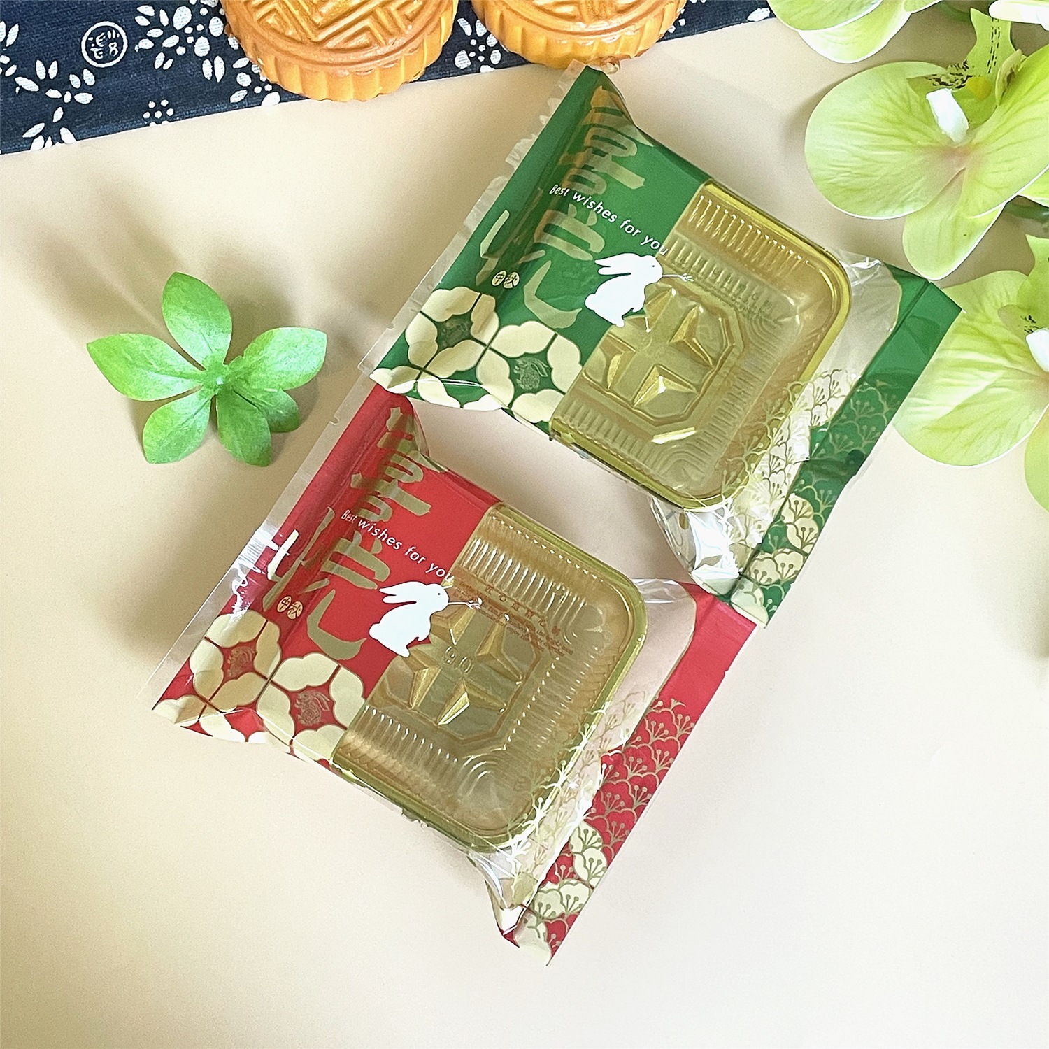 100g Transparent Joy Mid-Autumn Jade Rabbit Moon Cake Packaging Bag 125g Cantonese-style Bean Sand Wuren Old Moon Cake Bag