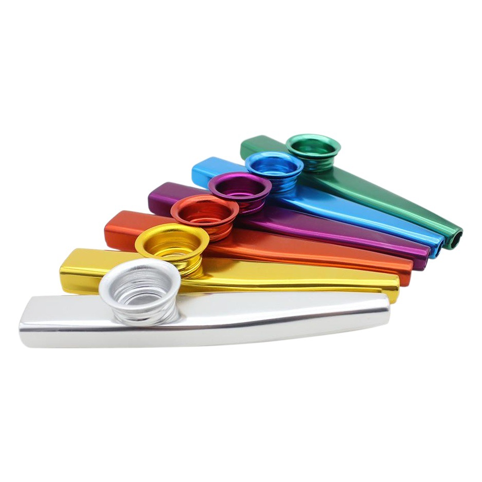 Cross-Border Hot Selling Metal Kazoo Guitar Ukulele Companion Card Flute Niche Instrument Simple and Easy to Learn and Portable