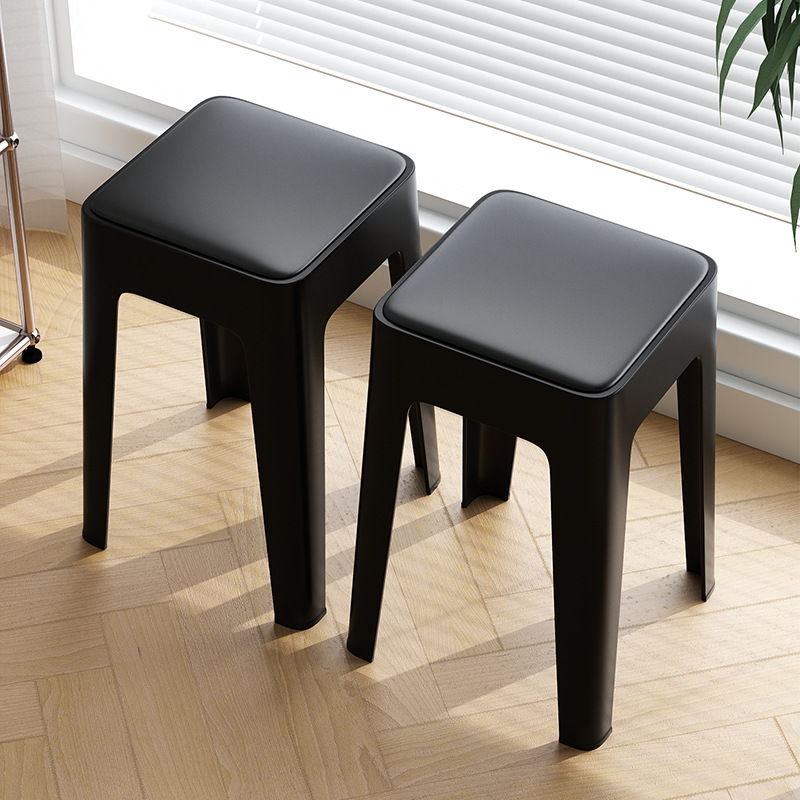 Picture of Internet celebrity plastic stool for home use thickened, stackable, modern simple high bench, soft stool, sturdy and durable for backup