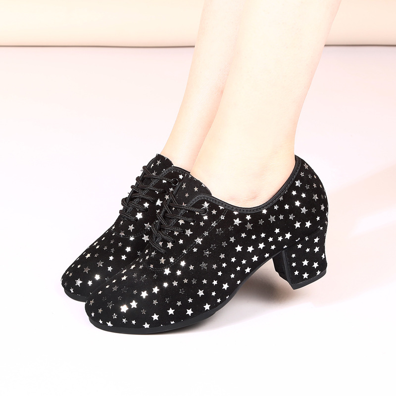 New professional dance shoes cloth adult women star teacher shoes square dance rubber soles Latin dance outdoor shoes