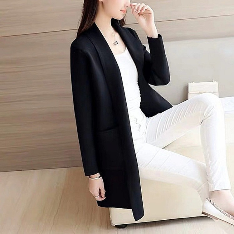 Picture of Mid-length sweater coat women's sweater cardigan 2023 Spring and Autumn new women's Korean style loose solid color top fashion