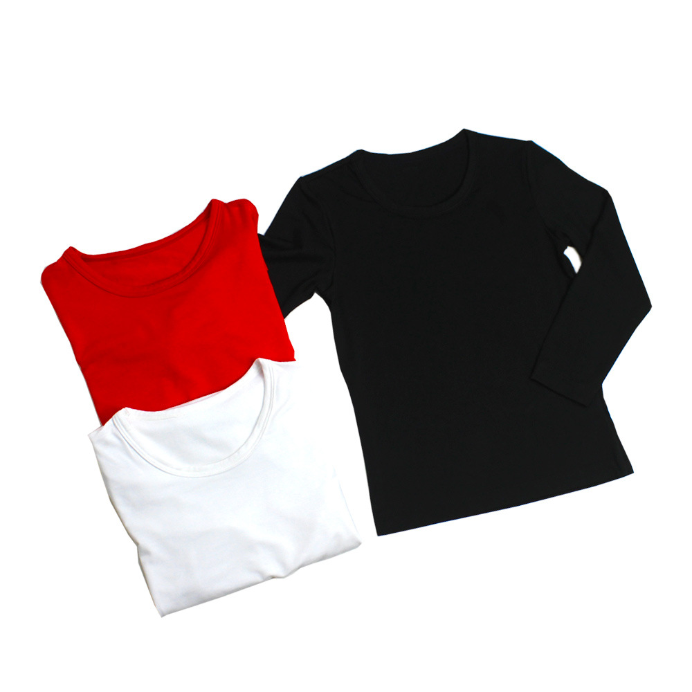 Picture of Thin Lanjing Modal Slim-fit Solid Color Children's Wear Base Shirt Children's Long Sleeve T-shirt Men's and Women's Clothes Wholesale