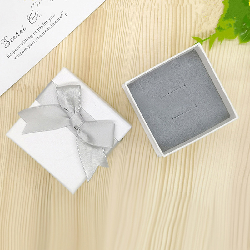 Exquisite Bow Jewelry Gift Box Square Handset Box Jewelry Box Earrings Box Jewelry Packaging Box Peripheral Hair