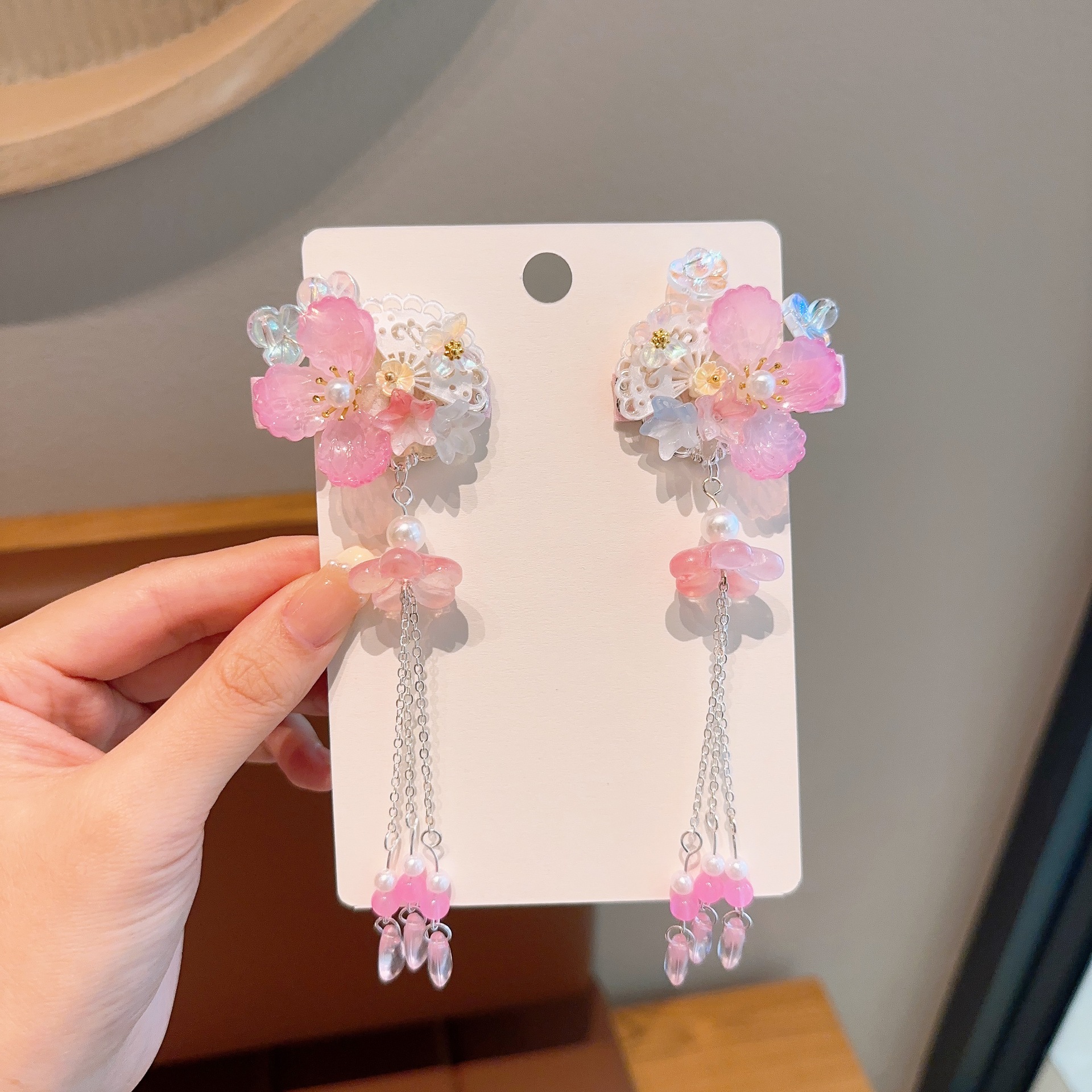 Picture of New Hanfu Headwear Children's Ancient Dress Princess Tassel Hairpin Chinese Style Little Girl's Antique Step Hairpin Headwear