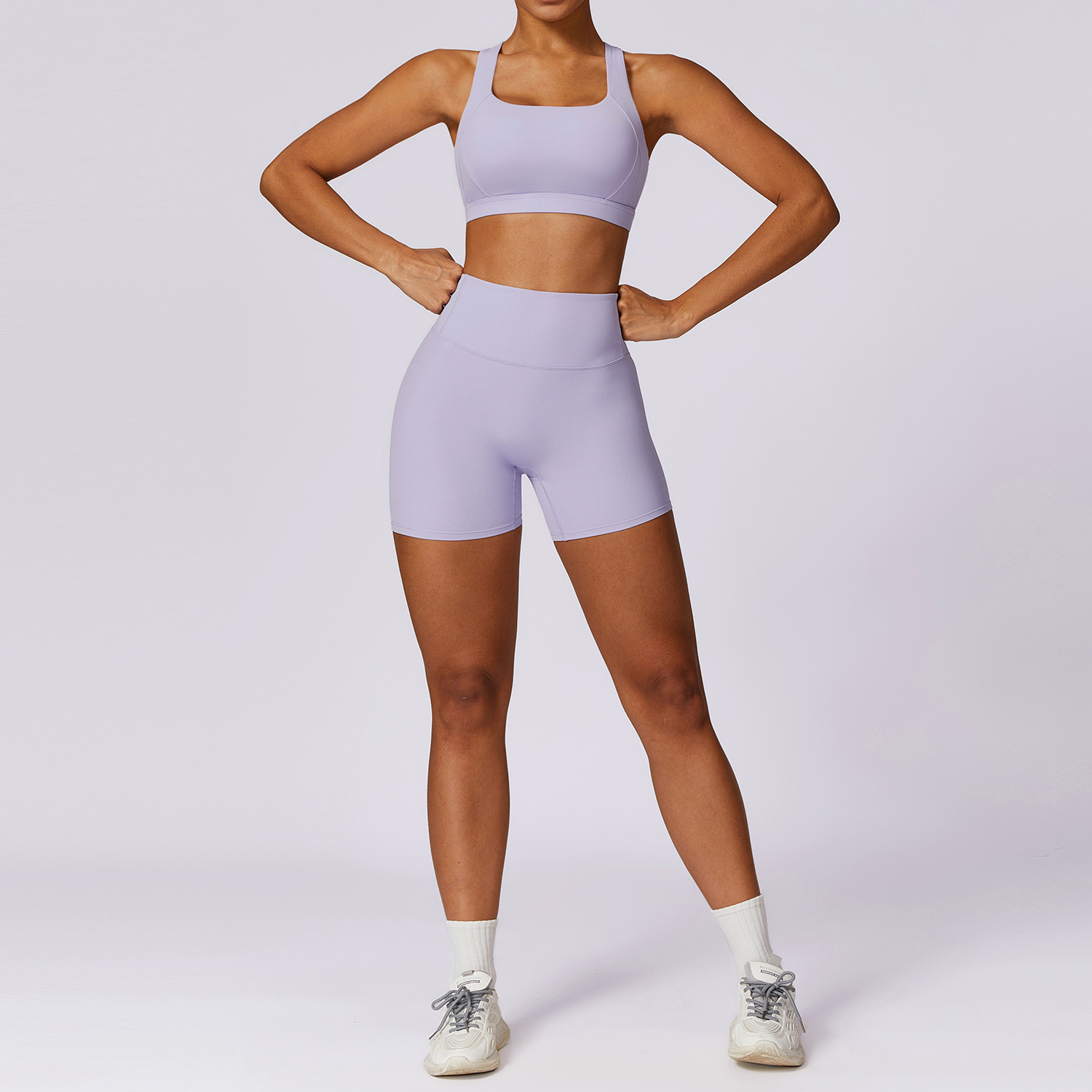 Picture of Spring Naked Sense Quick-drying Yoga Suit Women's Professional Gym Training Morning Run Sports Fitness Suit 8047