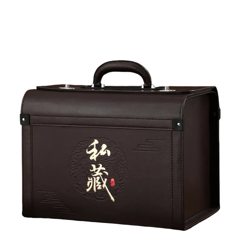 Picture of Liquor Packaging Gift Box, High-End Business Wine Box, Ready-Made Support for Printing, Ancient Brewing Business Gift Giving, Old Wine Packaging