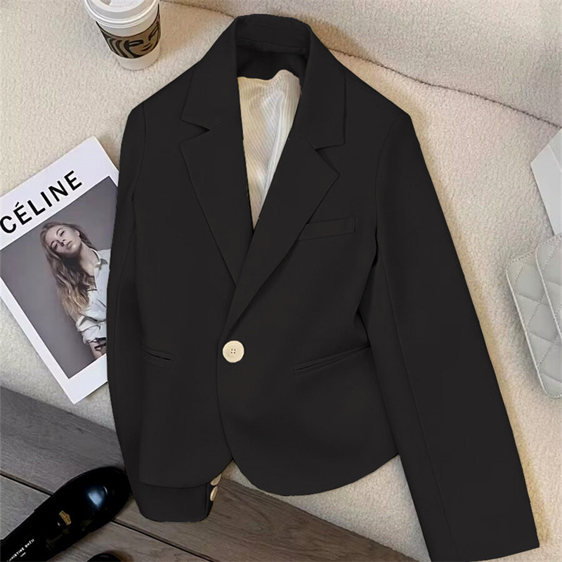 Picture of 2024 New Wholesale Suit Jacket Coat Small Suit Women's Spring and Autumn All-match Simple Commuting Green Hair Personality
