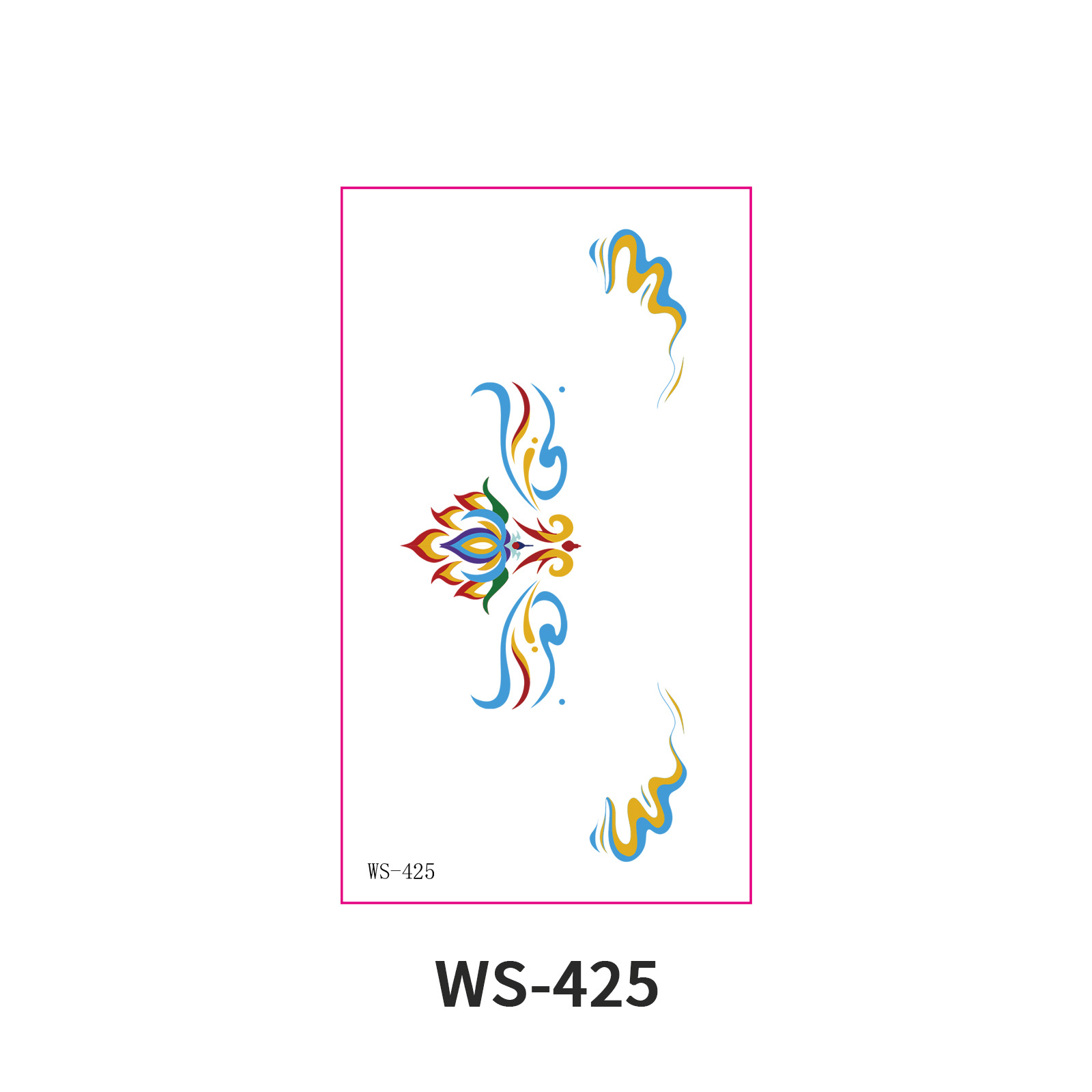 Picture of New Nezha Acrylic Face Tattoo Sticker Children's Forehead Print Eyebrow Sticker Waterproof Sweat Painted Face Sticker