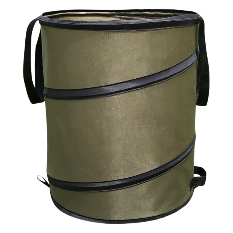 Cross-Border Gardening Supplies Fallen Leaf Trash Can Wholesale Foldable Oxford Cloth Leaf Garden Bucket Outdoor Trash Can