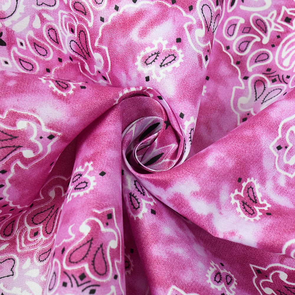Picture of European and American cross-border all-match tie-dyed polyester melon seeds flower outdoor sports scarf ameikaji motorcycle all-match square scarf