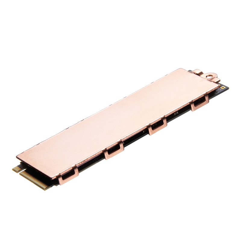 Picture of Cold matte copper M.2 2280 SSD radiator copper heat sink M.2NVMe solid state drive cooling vest