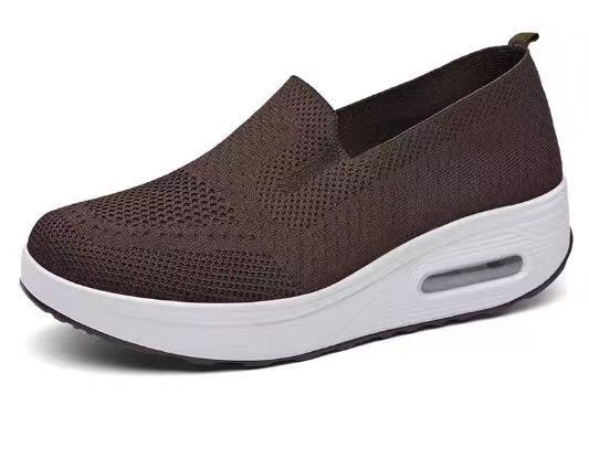 Picture of sneaker Women's Cross-border Foreign Trade 2025 New Thick-soled Air Cushion Casual Shoes Mesh Slip-on Heightened Walking Shoes for Women