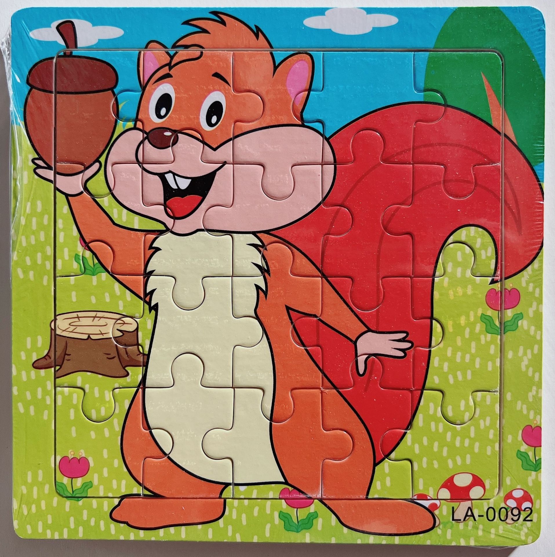 Picture of 20 Pieces of Wooden Kidsren's Intellectual Toys, Wooden Puzzles, Cartoon Animals, Street Stall Toys, Factory Direct Supply