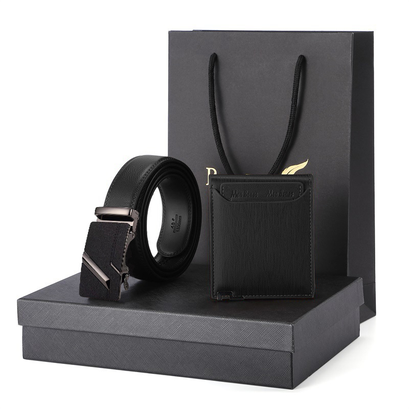 Picture of Gift Wallet Belt Set Corporate Business Men's Genuine Leather Logo Belt Men's Brand Belt Logo Customization
