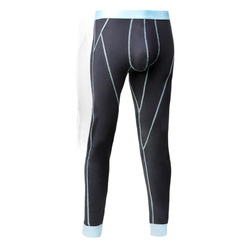 Winter long johns men's underwear warm and comfortable pants warm pants one-piece tight line pants leggings youth cotton wool pants