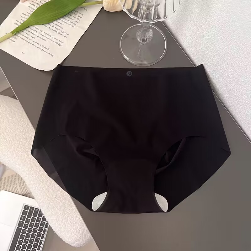 Picture of Nude Ultra-Thin Breathable Ice Silk Seamless Underwear for Women Invisible Mid-Waist Butt Lift Quick-Drying One-Piece Facial Mask Briefs