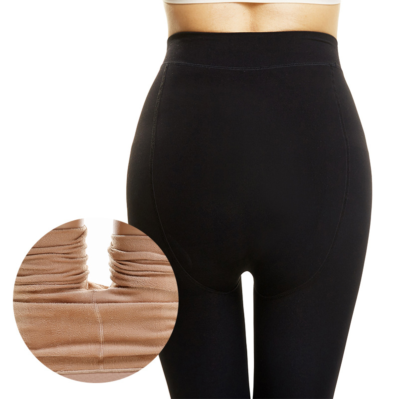 Picture of Autumn and Winter 100kg Large Size Thin Velvet Leggings Nylon Dragon Claw All-In-One Pants Plus Fat and Enlarged Coke Pants