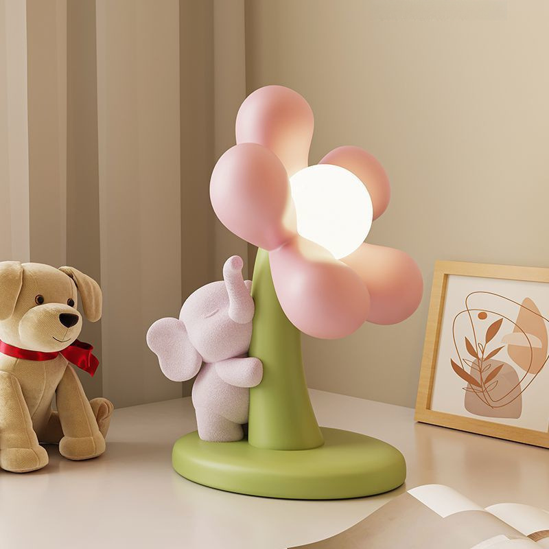 Cute Little Elephant Night Light Girls Bedside Table Bedroom Room Desktop Ornaments Birthday Gift for Girls
