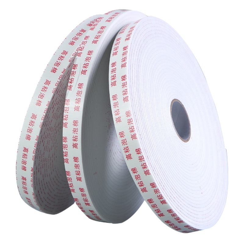 High-adhesive foam double-sided adhesive for construction site use strong white double-sided adhesive sponge tape high-viscosity foam adhesive