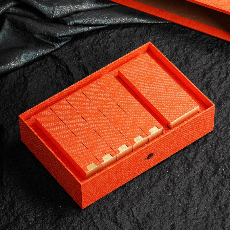 National Day Gift New Tea Gift Box Dahongpao Rock Tea Cinnamon Universal High-end Tea Gift Box Packaging Empty Box