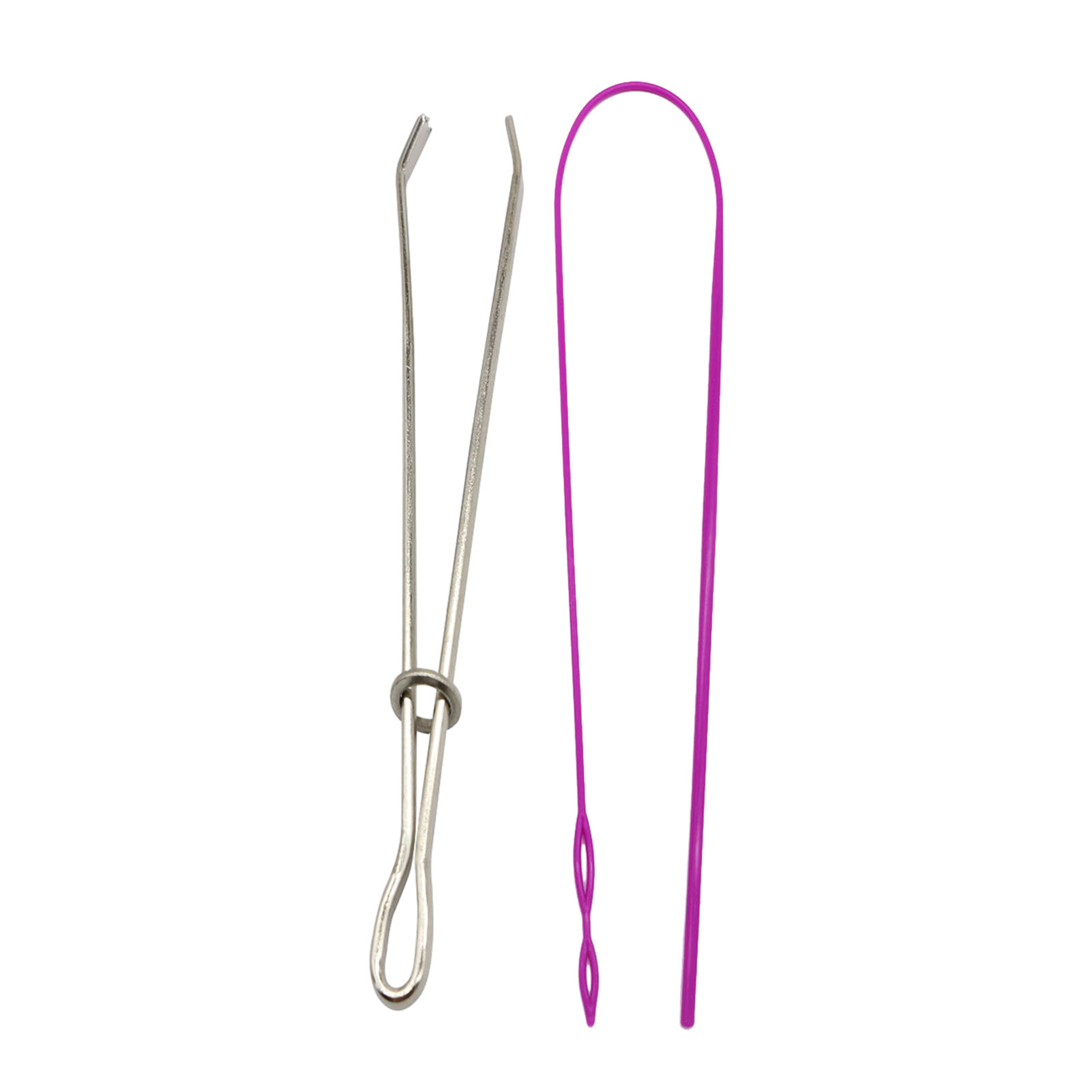 Picture of Amazon Elastic Band Threading Tool Set Long Plastic Threader Lead Wire Double-Hole Threading Clamp Sewing Tool