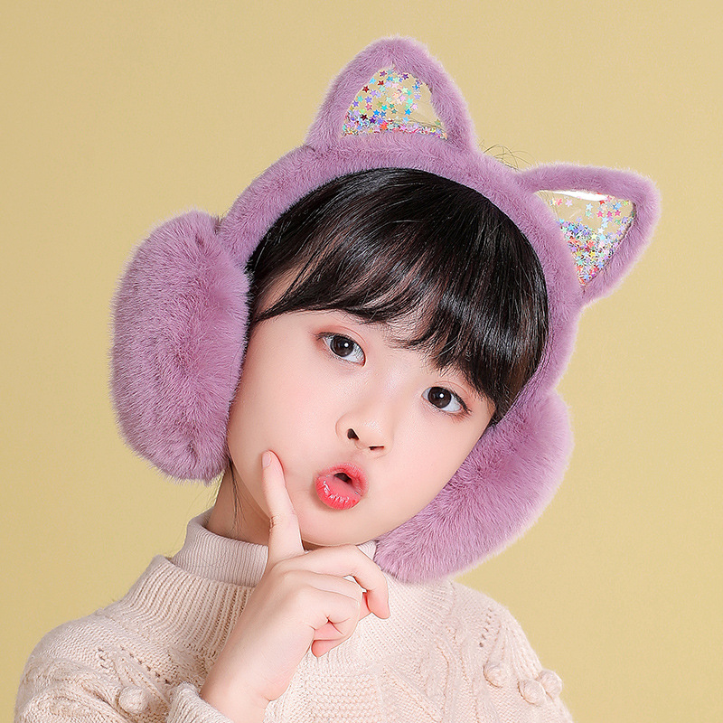 Picture of Earmuffs warm winter girls Korean cute cat ear children children Girls winter earmuffs earmuffs earmuffs earmuffs earmuffs