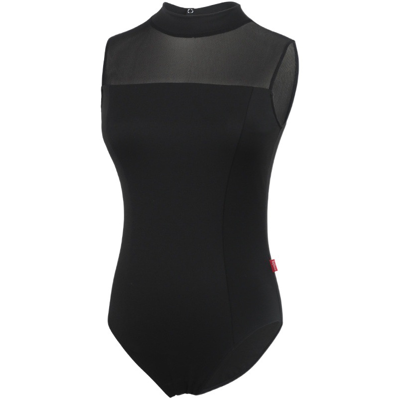 Ballet Dance Foundation Training Practice Clothing Adult Art Test Women's Summer Gymnastics Clothing Body Clothes Mesh Hanging Neck Jumpsuit
